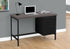 MN-107437    Computer Desk, Home Office, Laptop, Left, Right Set-Up, Storage Drawers, 48"L, Metal, Laminate, Black, Grey, Contemporary, Modern