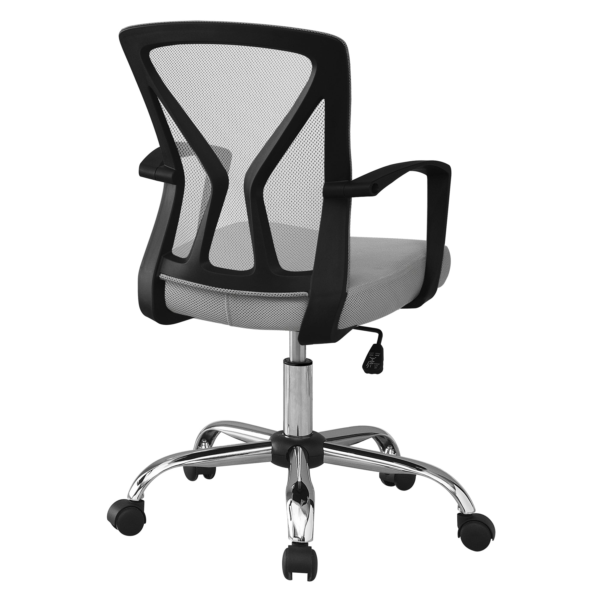 MN-227461    Office Chair, Adjustable Height, Swivel, Ergonomic, Armrests, Computer Desk, Office, Metal, Laminate, Grey, Contemporary, Modern