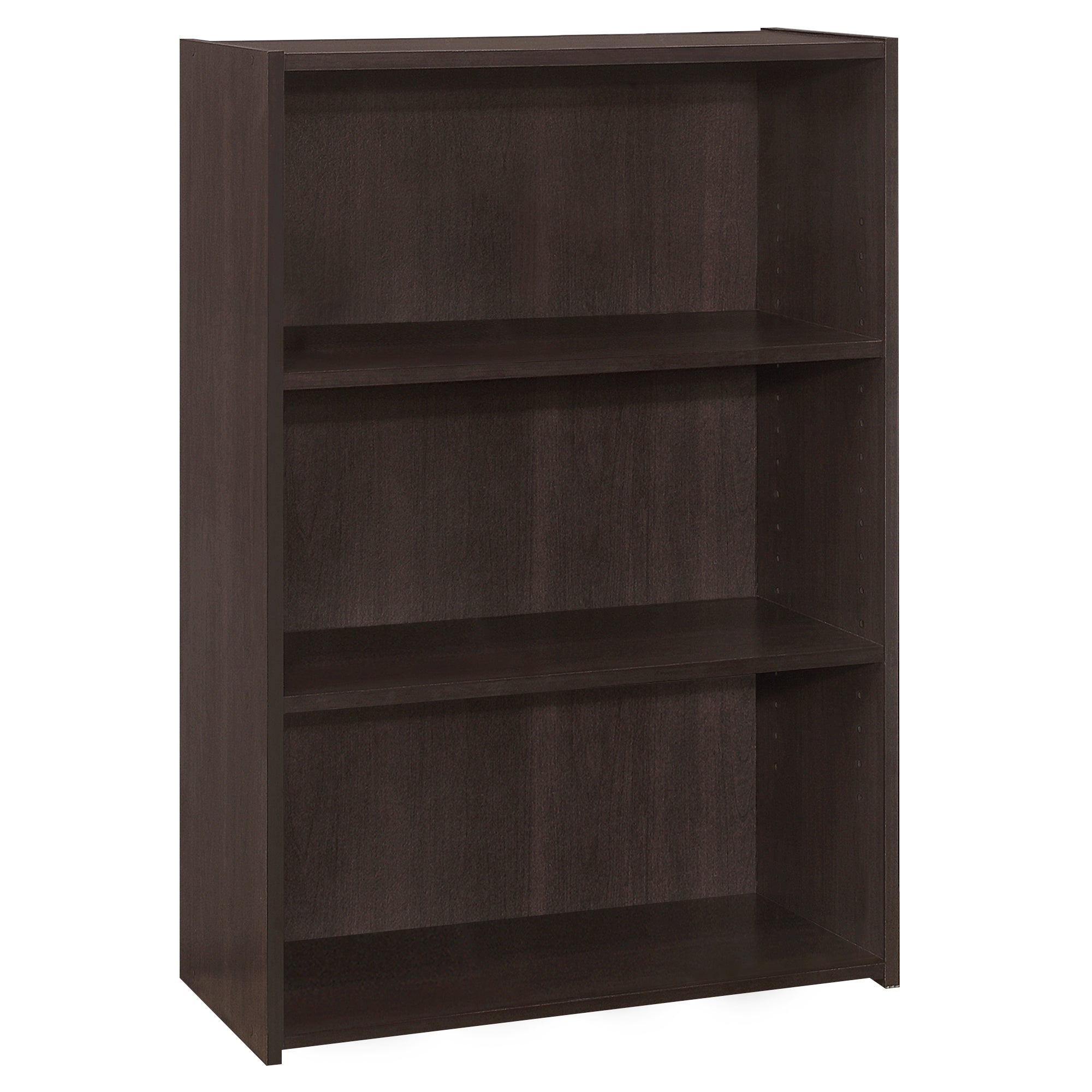 MN-337476    Bookshelf, Bookcase, 4 Tier, 36"H, Office, Bedroom, Laminate, Dark Brown, Contemporary, Modern, Transitional