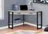 MN-517505    Computer Desk, Home Office, Corner, Storage Drawers, 42"L, L Shape, Metal, Laminate, Grey Reclaimed Wood Look, Black, Contemporary, Modern
