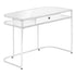 MN-547520    Computer Desk, Home Office, Laptop, Storage Drawers, 48"L, Metal, Laminate, White, Contemporary, Glam, Modern