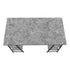 MN-607526    Computer Desk, Home Office, Laptop, Storage Shelves, 48"L, Metal, Laminate, Grey Stone Look, Black, Contemporary, Industrial, Modern