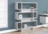 MN-647532    Bookshelf, Bookcase, Etagere, 4 Tier, Office, Bedroom, 55"H, Laminate, Grey Cement Look, White, Contemporary, Modern