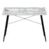 MN-707539    Computer Desk, Home Office, Laptop, Storage Shelves, 48"L, Metal Legs, Laminate, White Marble Look, Contemporary, Modern