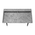 MN-717540    Computer Desk, Home Office, Laptop, Storage Shelves, 48"L, Metal Legs, Laminate, Grey Stone Look, Black, Contemporary, Modern