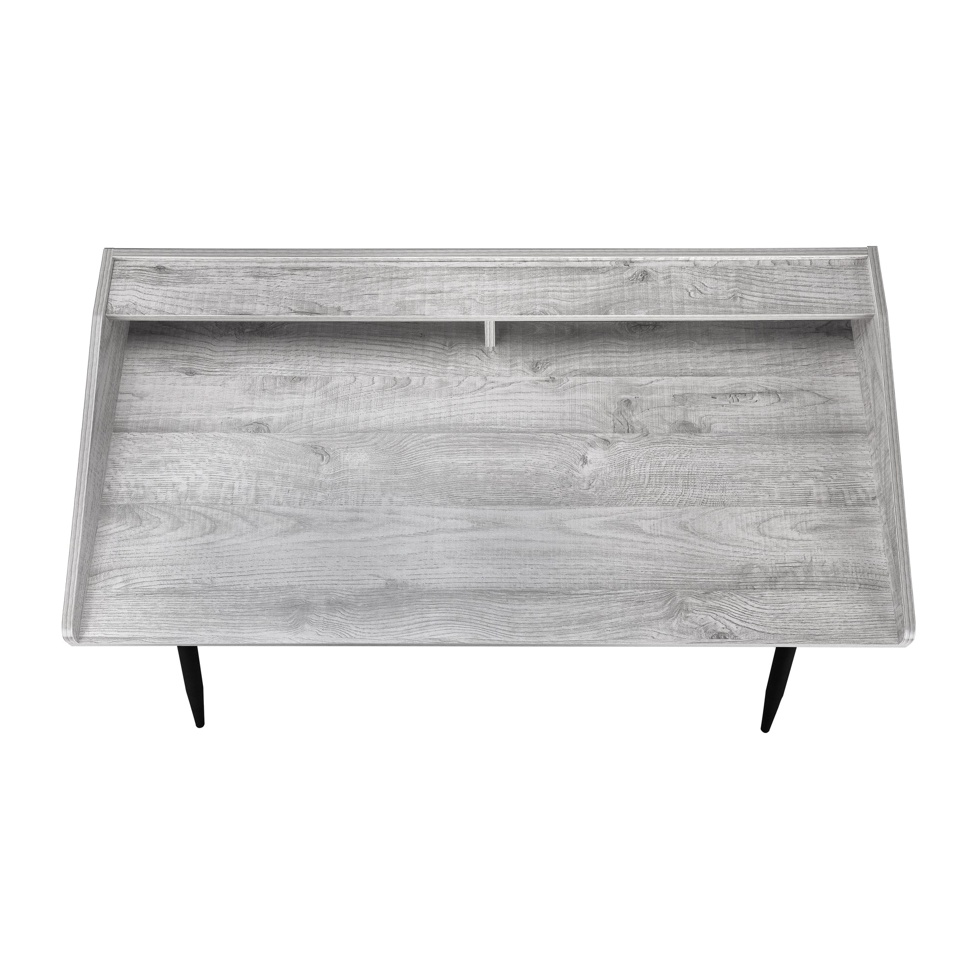 MN-727541    Computer Desk, Home Office, Laptop, Storage Shelves, 48"L, Metal Legs, Laminate, Grey, Black, Contemporary, Modern