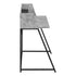 MN-817550    Computer Desk - Small Hutch / 1 Shelf / Trapezoid-Shaped Legs - 48"L - Grey Stone-Look / Black