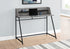 MN-827551    Computer Desk - Small Hutch / 1 Shelf / Trapezoid-Shaped Legs - 48"L - Grey Wood-Look / Black