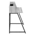 MN-827551    Computer Desk - Small Hutch / 1 Shelf / Trapezoid-Shaped Legs - 48"L - Grey Wood-Look / Black