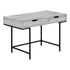 MN-847553    Computer Desk, Home Office, Laptop, Storage Drawers, 48"L, Metal Legs, Laminate, Grey, Black, Contemporary, Modern