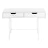 MN-857554    Computer Desk - 2 Storage Drawers / Recessed Metal Legs - 48"L - White / White