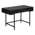 MN-877556    Computer Desk - 2 Storage Drawers / Recessed Metal Legs - 48"L - Black / Black