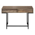 MN-887557    Computer Desk - 2 Storage Drawers / Recessed Metal Legs - 48"L - Brown Reclaimed Wood-Look / Black