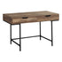 MN-887557    Computer Desk - 2 Storage Drawers / Recessed Metal Legs - 48"L - Brown Reclaimed Wood-Look / Black