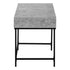 MN-907559    Computer Desk - 2 Storage Drawers / Recessed Metal Legs - 48"L - Grey Stone-Look / Black