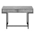 MN-907559    Computer Desk - 2 Storage Drawers / Recessed Metal Legs - 48"L - Grey Stone-Look / Black