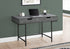 MN-907559    Computer Desk - 2 Storage Drawers / Recessed Metal Legs - 48"L - Grey Stone-Look / Black