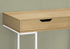 MN-917569    Computer Desk - 2 Storage Drawers / Recessed Metal Legs - 48"L - Natural Wood-Look / White