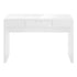 MN-987580    Computer Desk, Home Office, Laptop, Storage Drawers, 48"L, Metal, Laminate, Glossy White, Glam, Modern