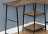 MN-177593    Computer Desk, Home Office, Corner, Storage Shelves, 48"L, L Shape, Metal Legs, Laminate, Brown Reclaimed Wood Look, Contemporary, Industrial, Modern