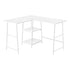 MN-207596    Computer Desk, Home Office, Corner, Storage Shelves, 48"L, L Shape, Metal Legs, Laminate, White Top, Contemporary, Industrial, Modern