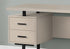 MN-407629    Computer Desk, Home Office, Laptop, Left, Right Set-Up, Storage Drawers, 60"L, Metal, Laminate, Taupe, Black, Contemporary, Modern
