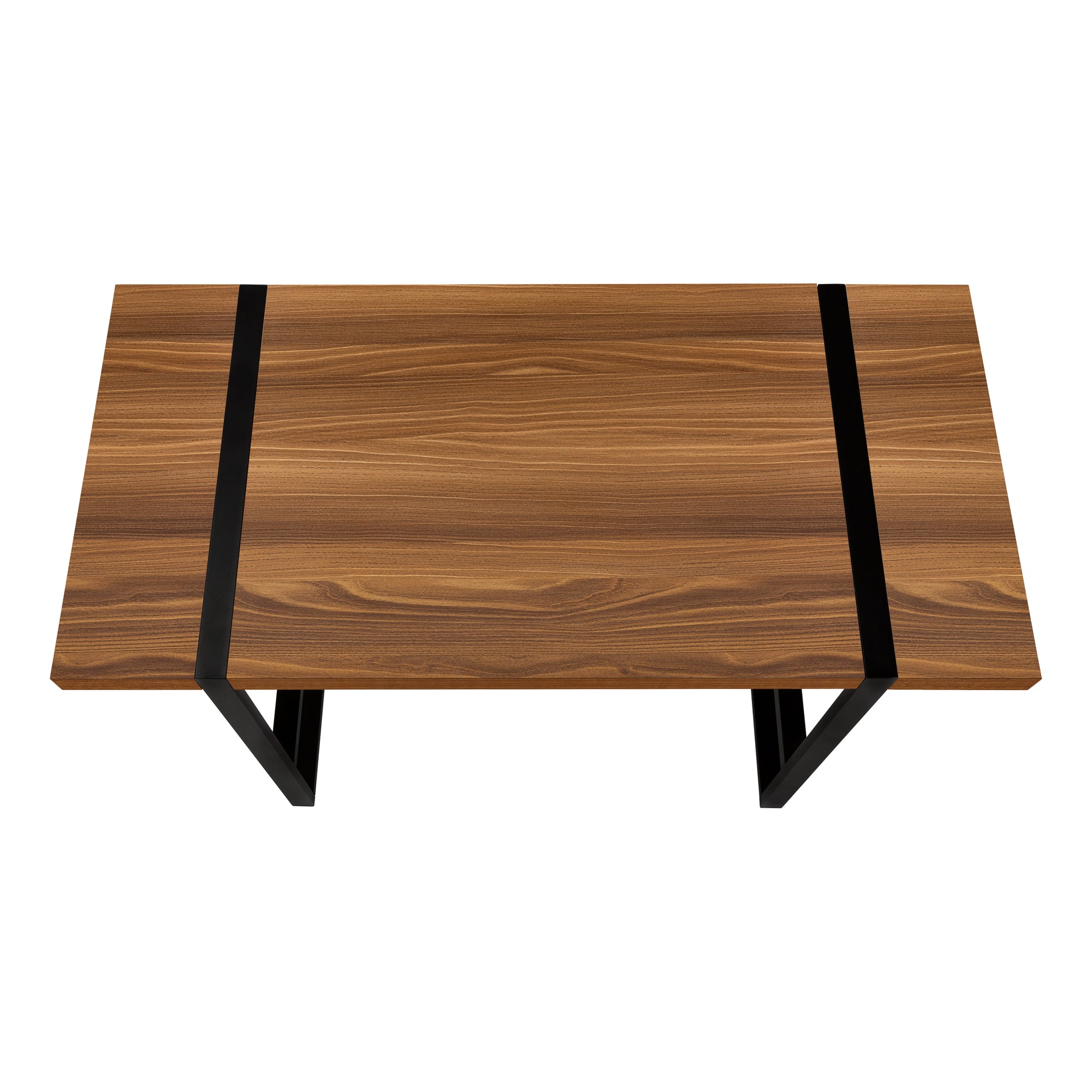 MN-567655    Computer Desk, Home Office, Laptop, 48"L, Metal, Laminate, Walnut, Black, Contemporary, Modern