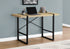 MN-597658    Computer Desk, Home Office, Laptop, 48"L, Metal, Laminate, Natural, Black, Contemporary, Modern