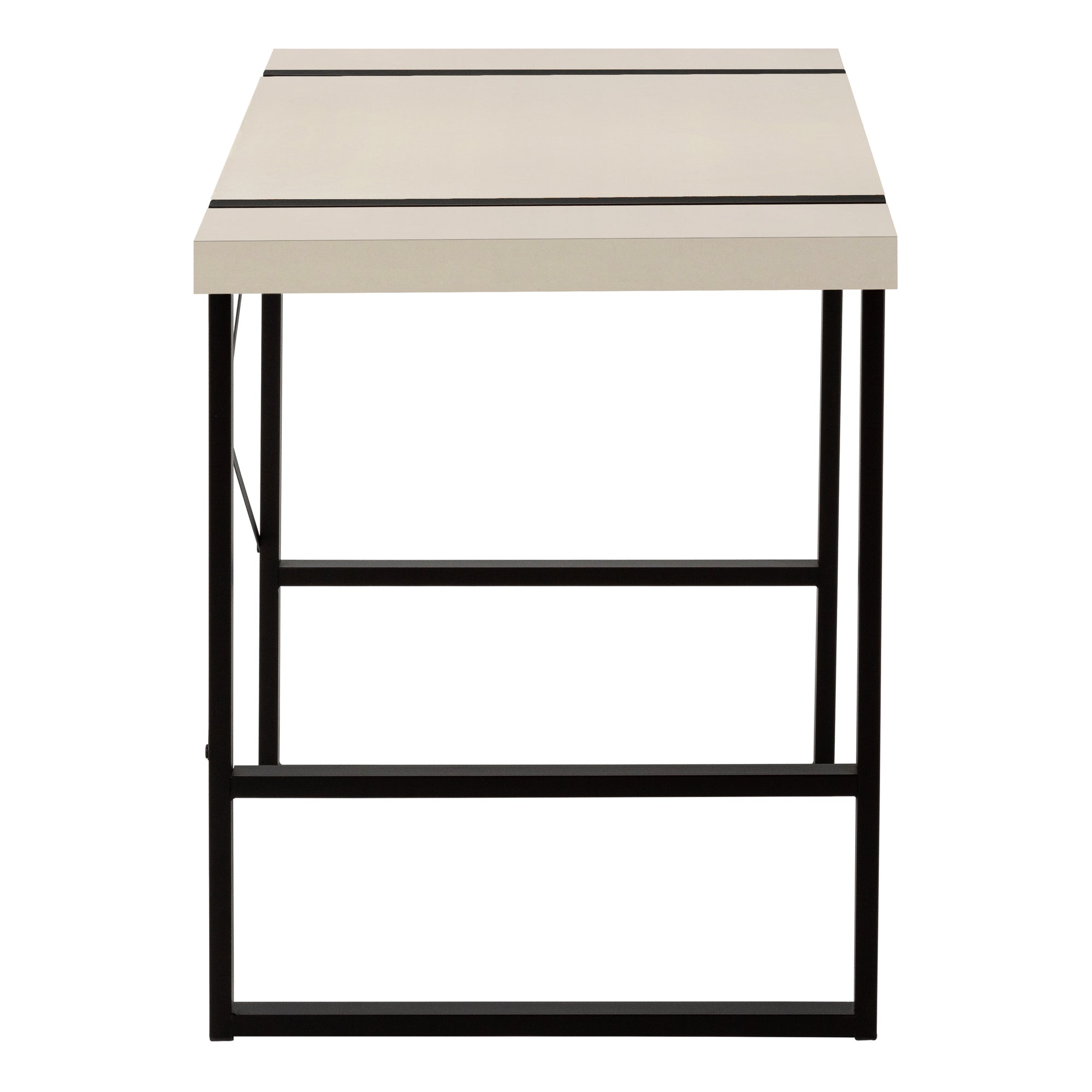 MN-607659    Computer Desk, Home Office, Laptop, 48"L, Metal, Laminate, Taupe, Black, Contemporary, Modern