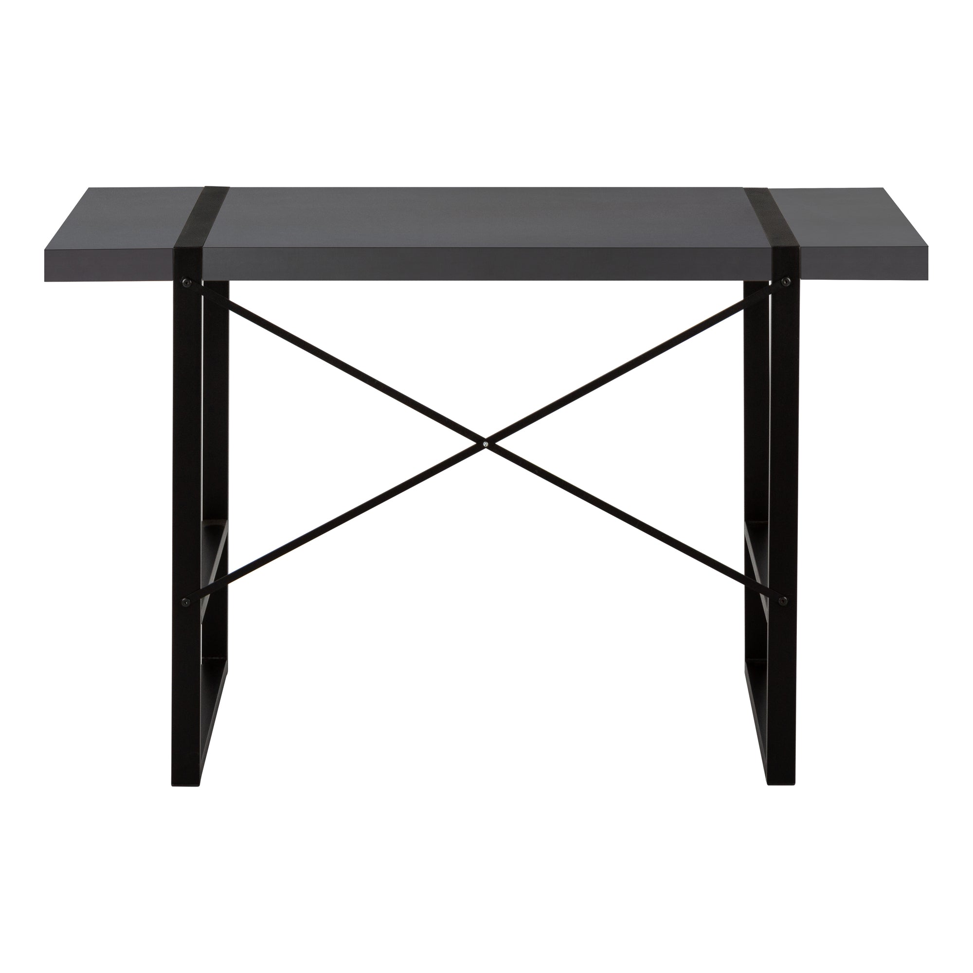 MN-617660    Computer Desk, Home Office, Laptop, 48"L, Metal, Laminate, Grey, Modern, Contemporary, Modern