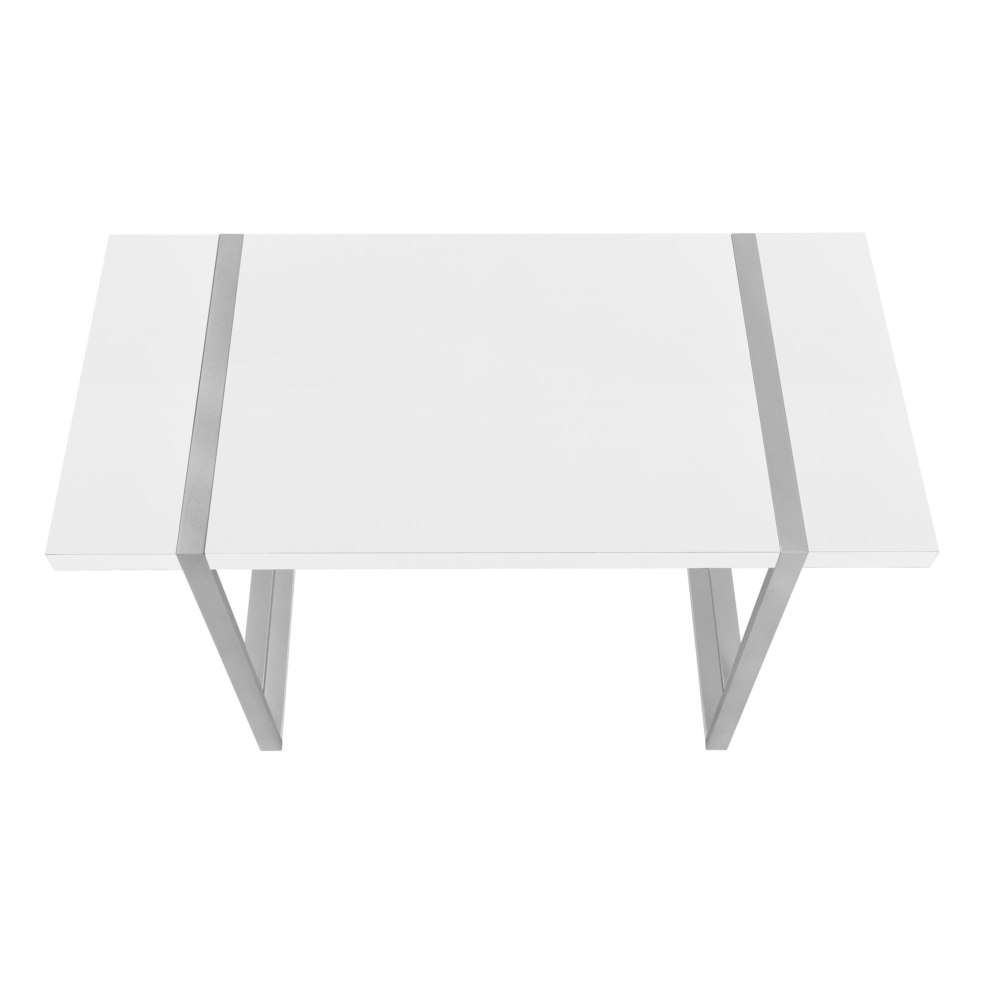 MN-647663    Computer Desk, Home Office, Laptop, 48"L, Metal, Laminate, White, Grey, Contemporary, Modern