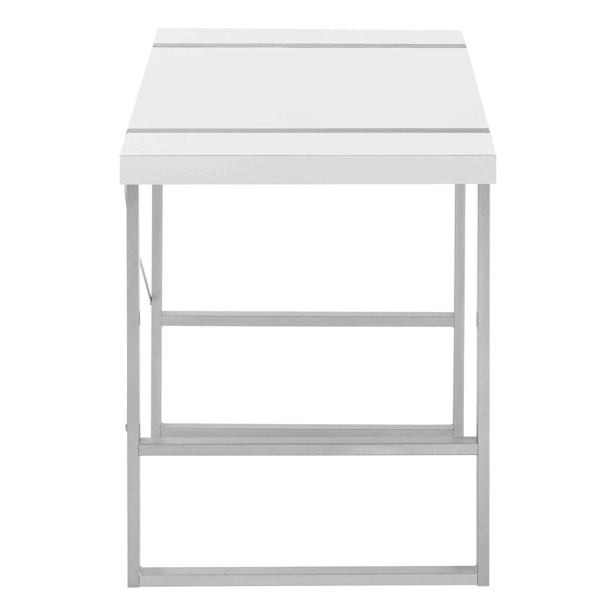 MN-647663    Computer Desk, Home Office, Laptop, 48"L, Metal, Laminate, White, Grey, Contemporary, Modern