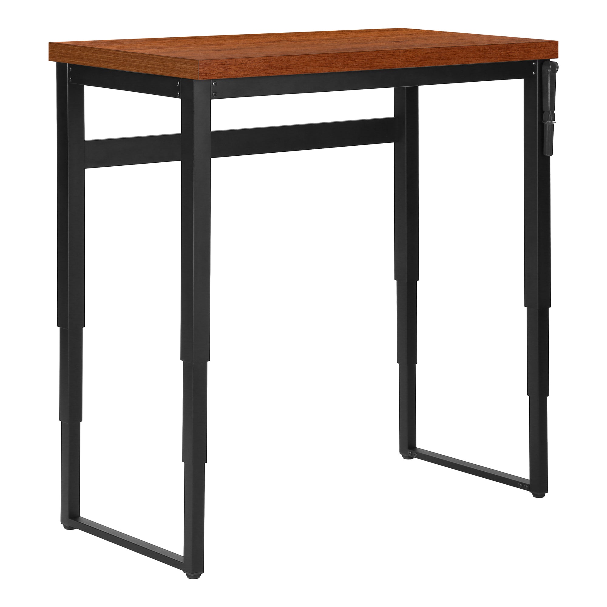 MN-707676    Computer Desk, Home Office, Standing, Adjustable, 48"L, Metal Legs, Laminate, Cherry, Contemporary, Modern