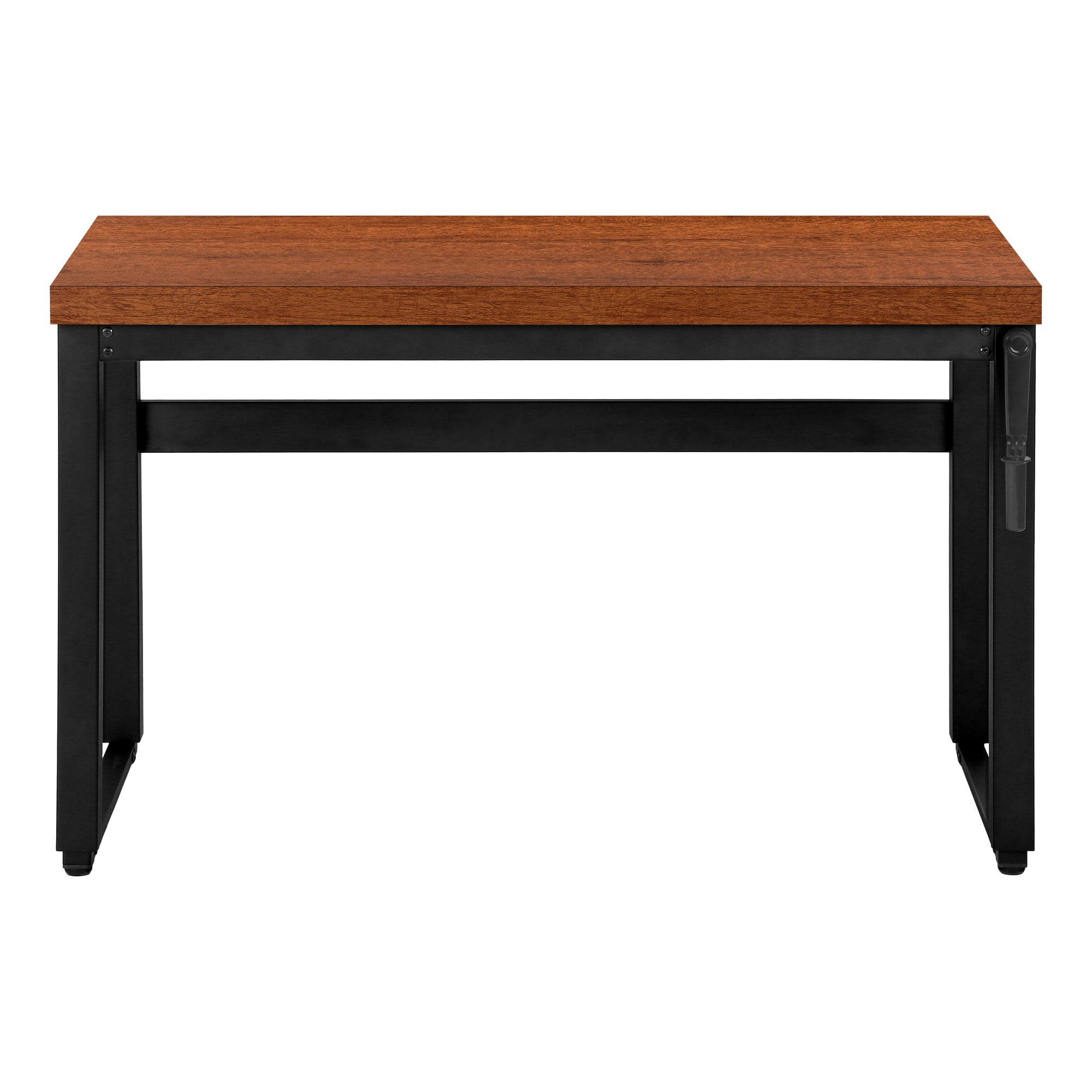 MN-707676    Computer Desk, Home Office, Standing, Adjustable, 48"L, Metal Legs, Laminate, Cherry, Contemporary, Modern