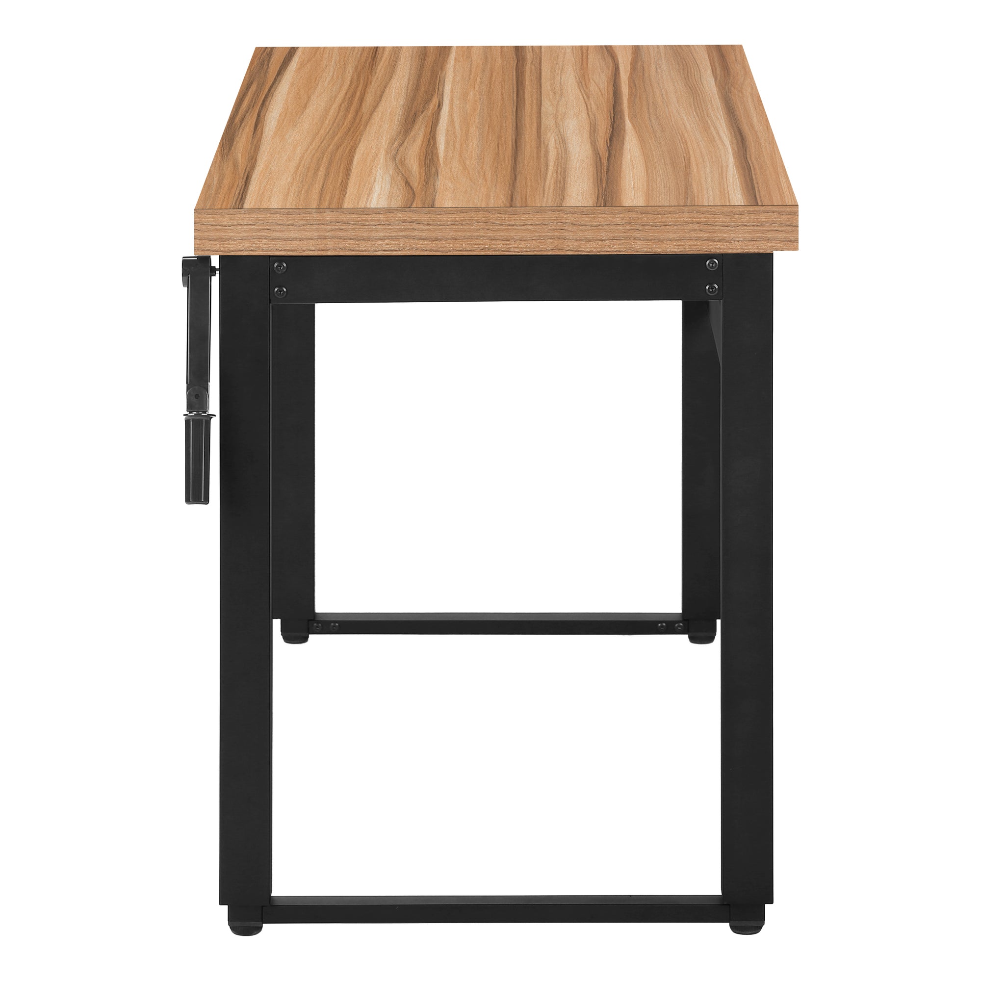 MN-717677    Computer Desk, Home Office, Standing, Adjustable, 48"L, Metal Legs, Laminate, Reclaimed Wood, Contemporary, Modern