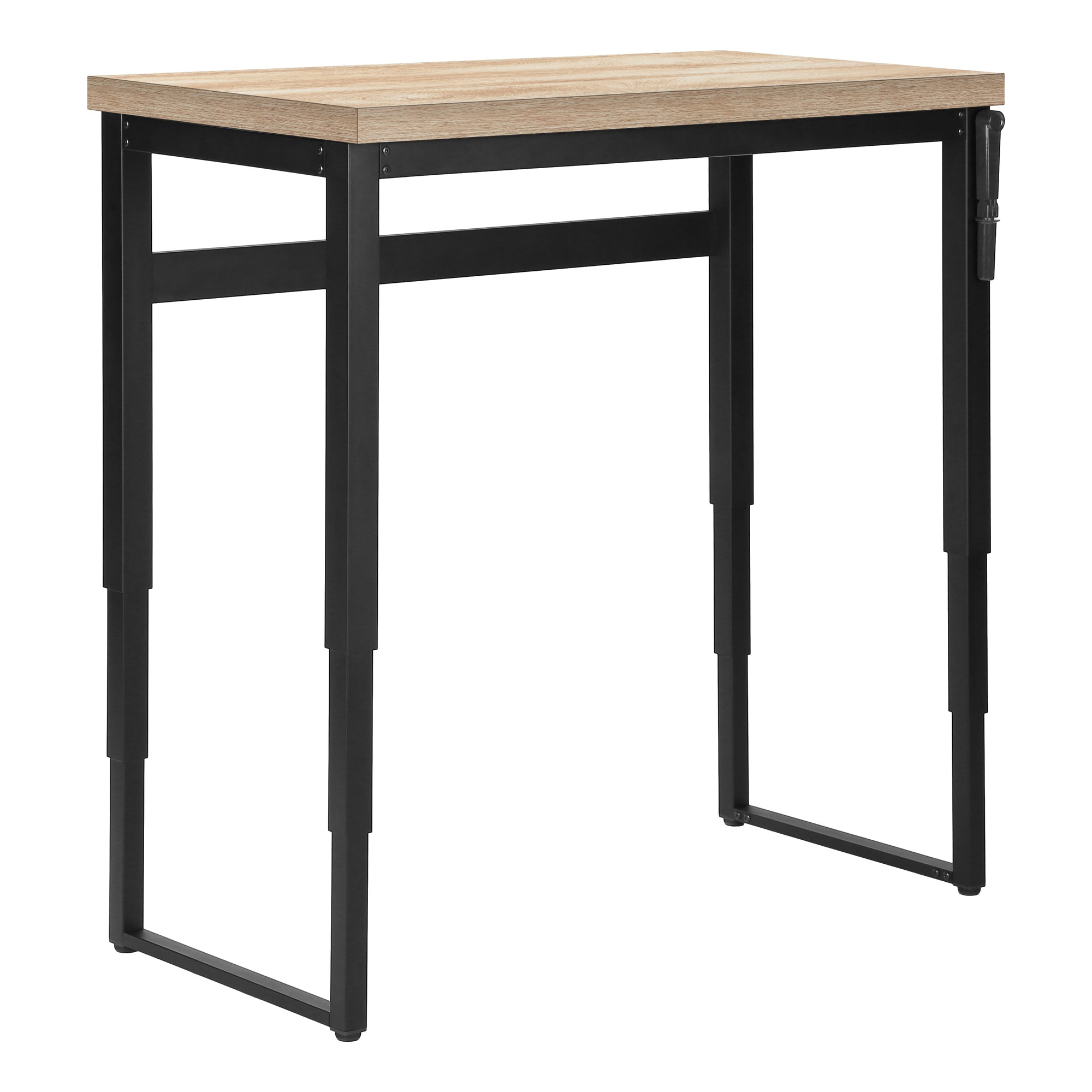 MN-727678    Computer Desk, Home Office, Standing, Adjustable, 48"L, Metal Legs, Laminate, Natural, Contemporary, Modern