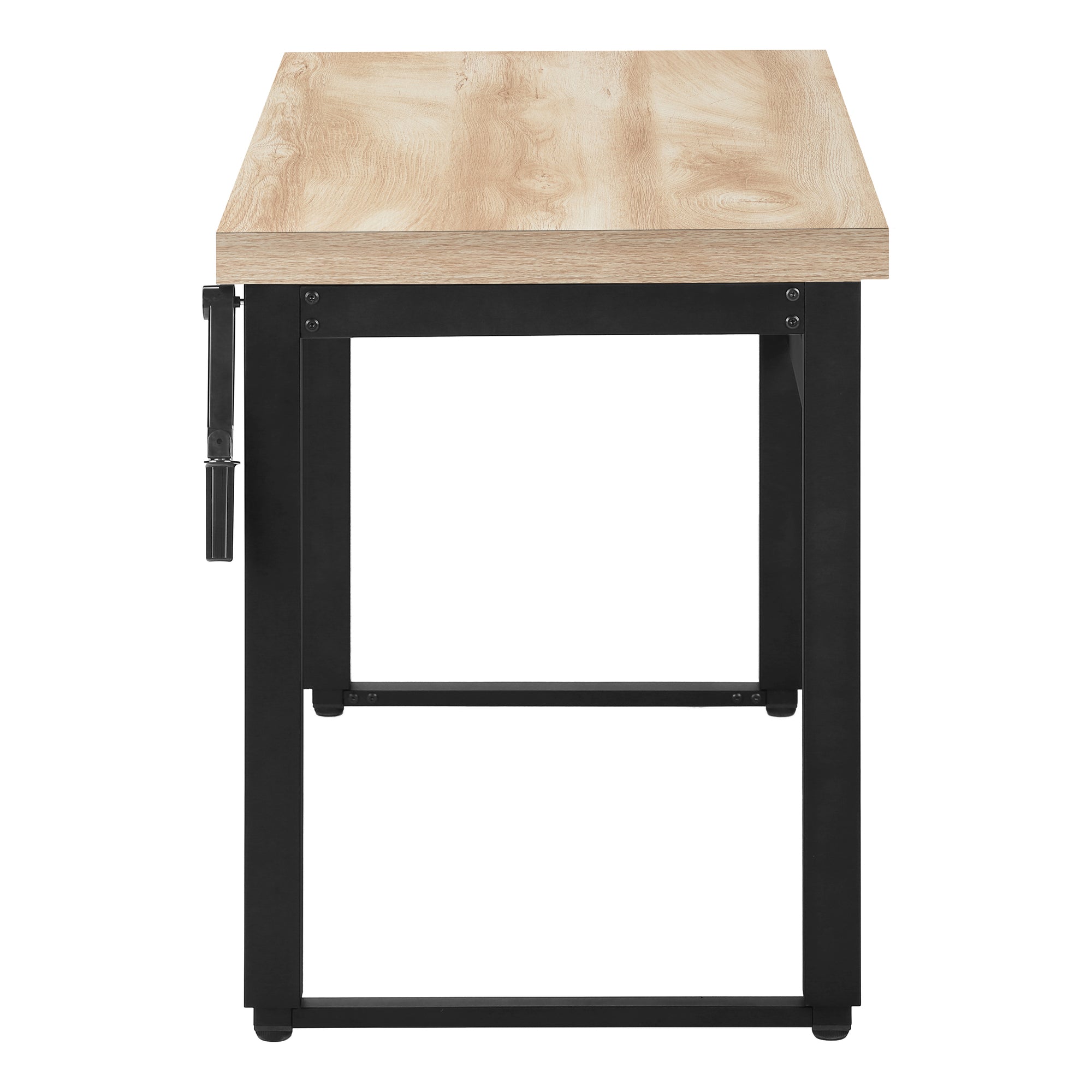 MN-727678    Computer Desk, Home Office, Standing, Adjustable, 48"L, Metal Legs, Laminate, Natural, Contemporary, Modern