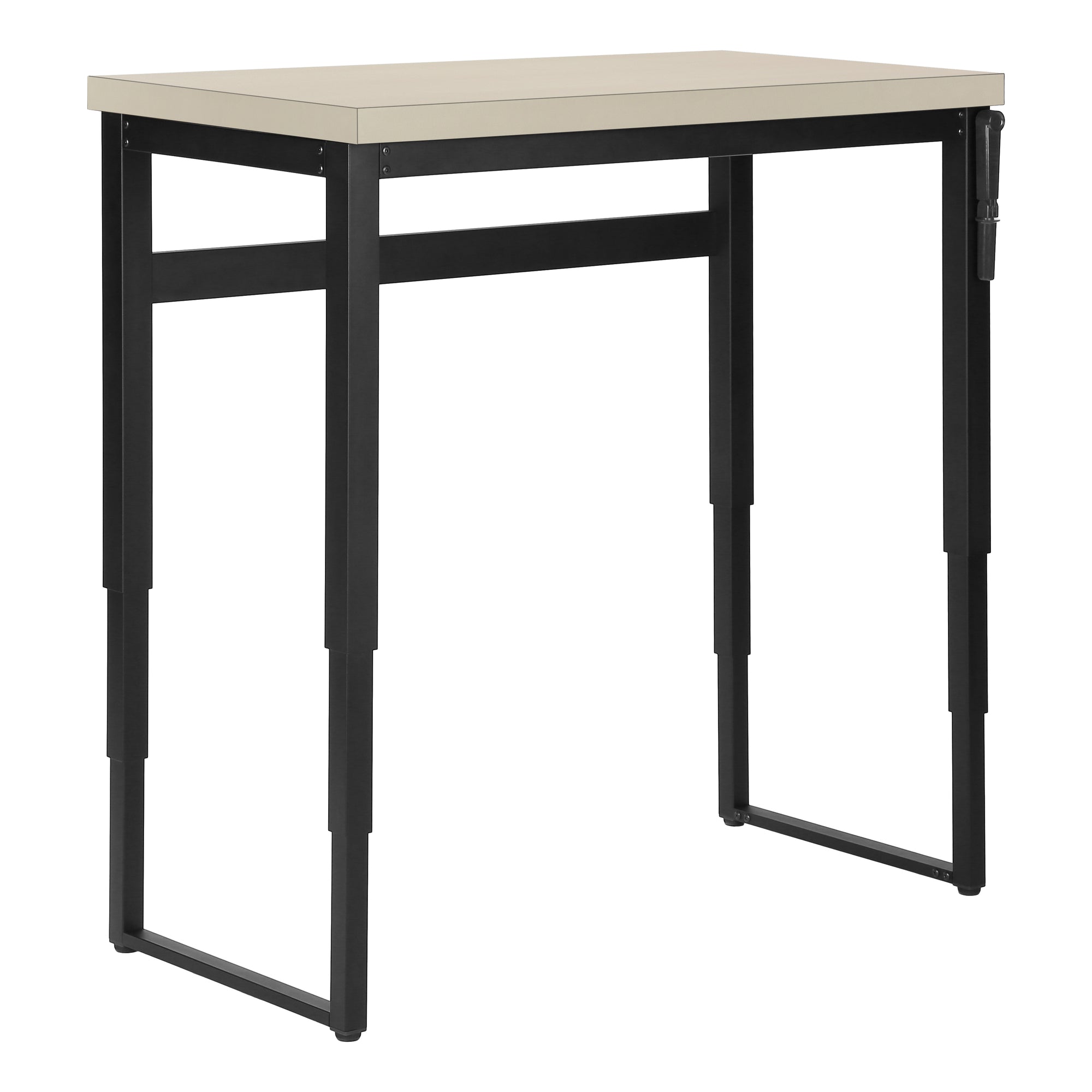 MN-737679    Computer Desk, Home Office, Standing, Adjustable, 48"L, Metal Legs, Laminate, Modern Taupe, Contemporary, Modern