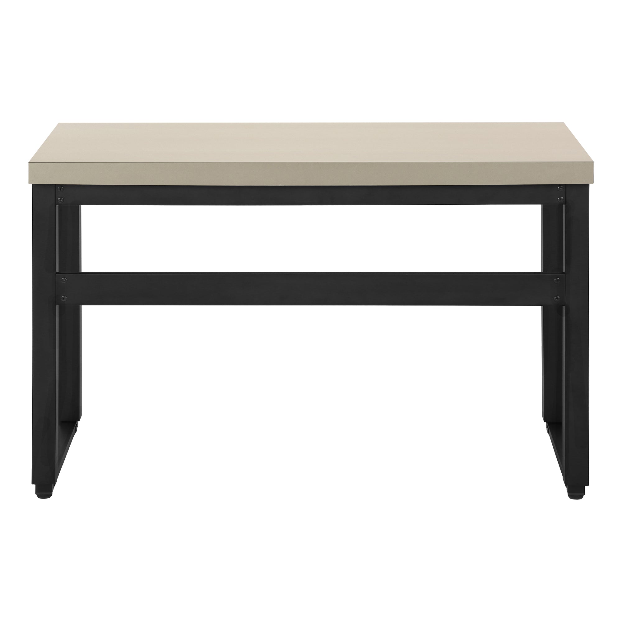 MN-737679    Computer Desk, Home Office, Standing, Adjustable, 48"L, Metal Legs, Laminate, Modern Taupe, Contemporary, Modern