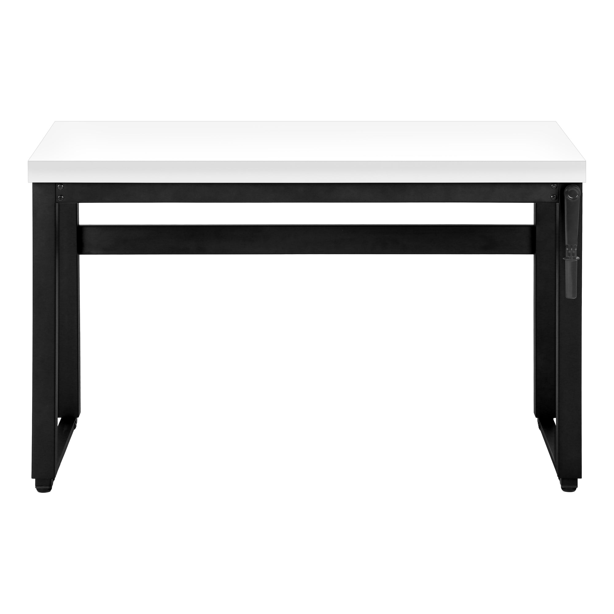 MN-757681    Computer Desk, Home Office, Standing, Adjustable, 48"L, Metal Legs, Laminate, White, Contemporary, Modern