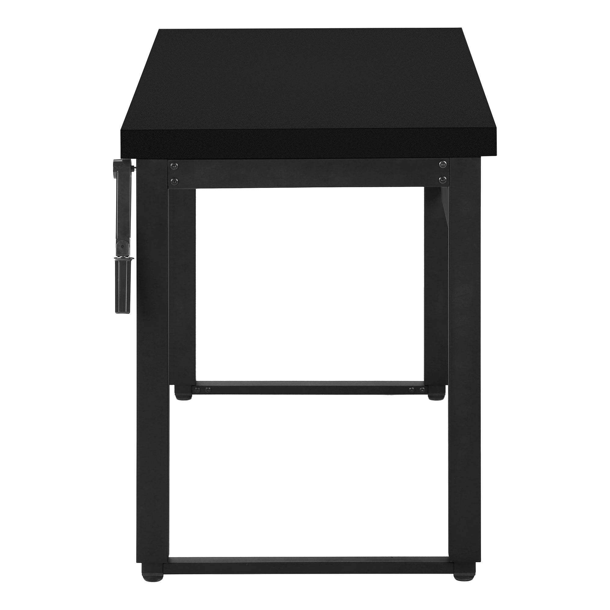 MN-767682    Computer Desk, Home Office, Standing, Adjustable, 48"L, Metal Legs, Laminate, Black, Contemporary, Modern