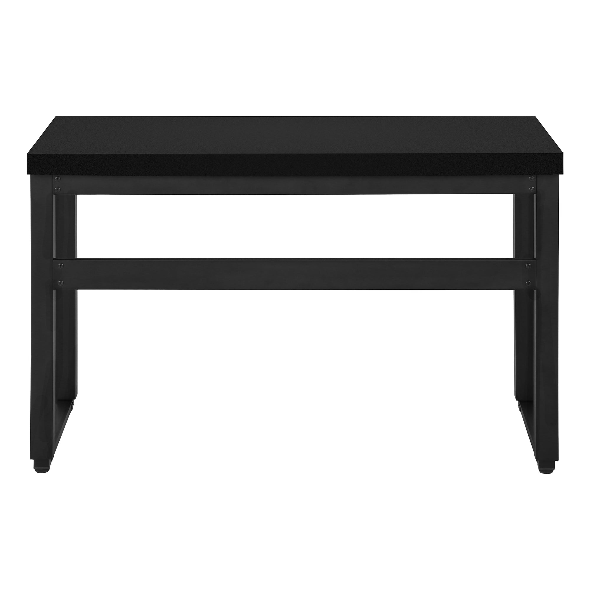 MN-767682    Computer Desk, Home Office, Standing, Adjustable, 48"L, Metal Legs, Laminate, Black, Contemporary, Modern