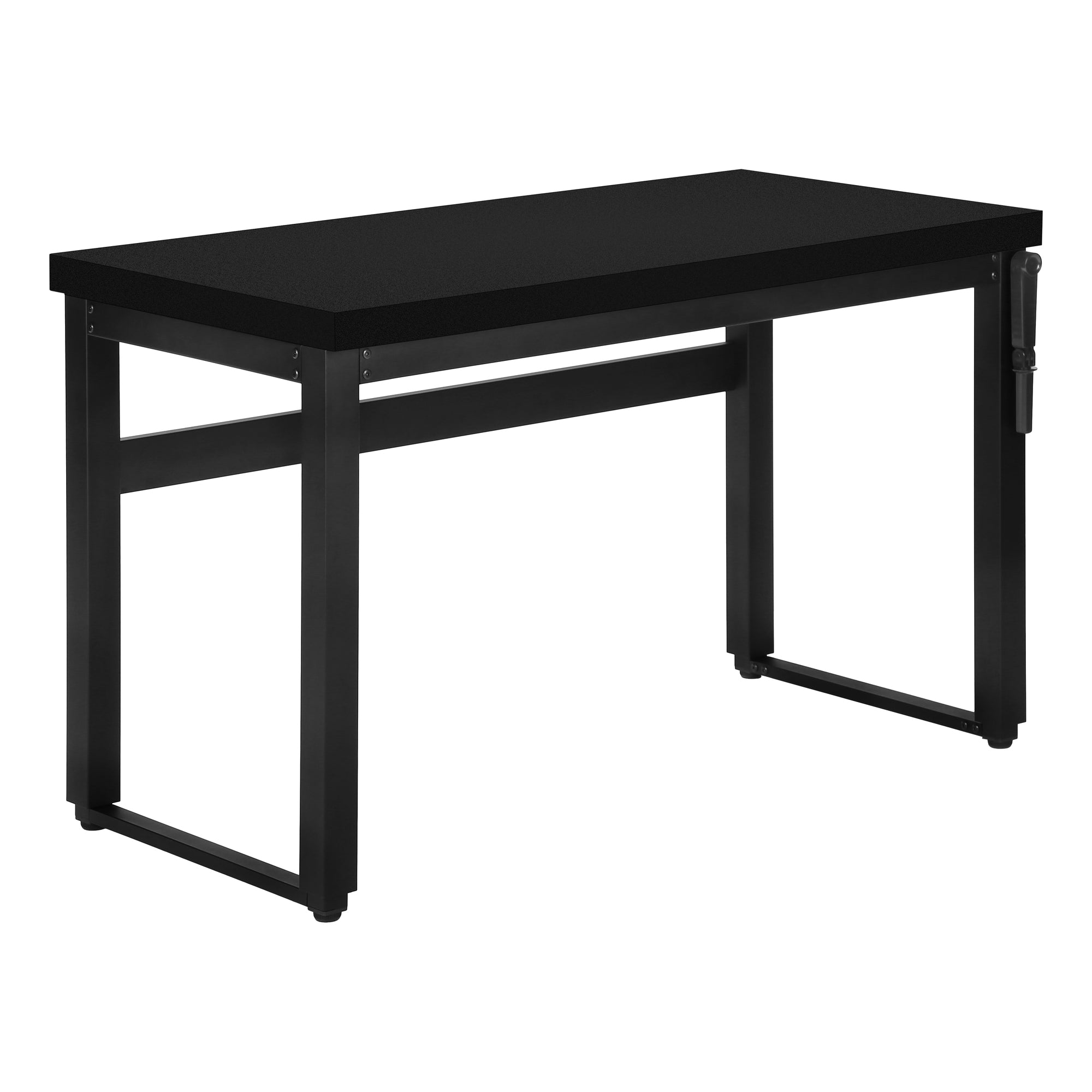 MN-767682    Computer Desk, Home Office, Standing, Adjustable, 48"L, Metal Legs, Laminate, Black, Contemporary, Modern