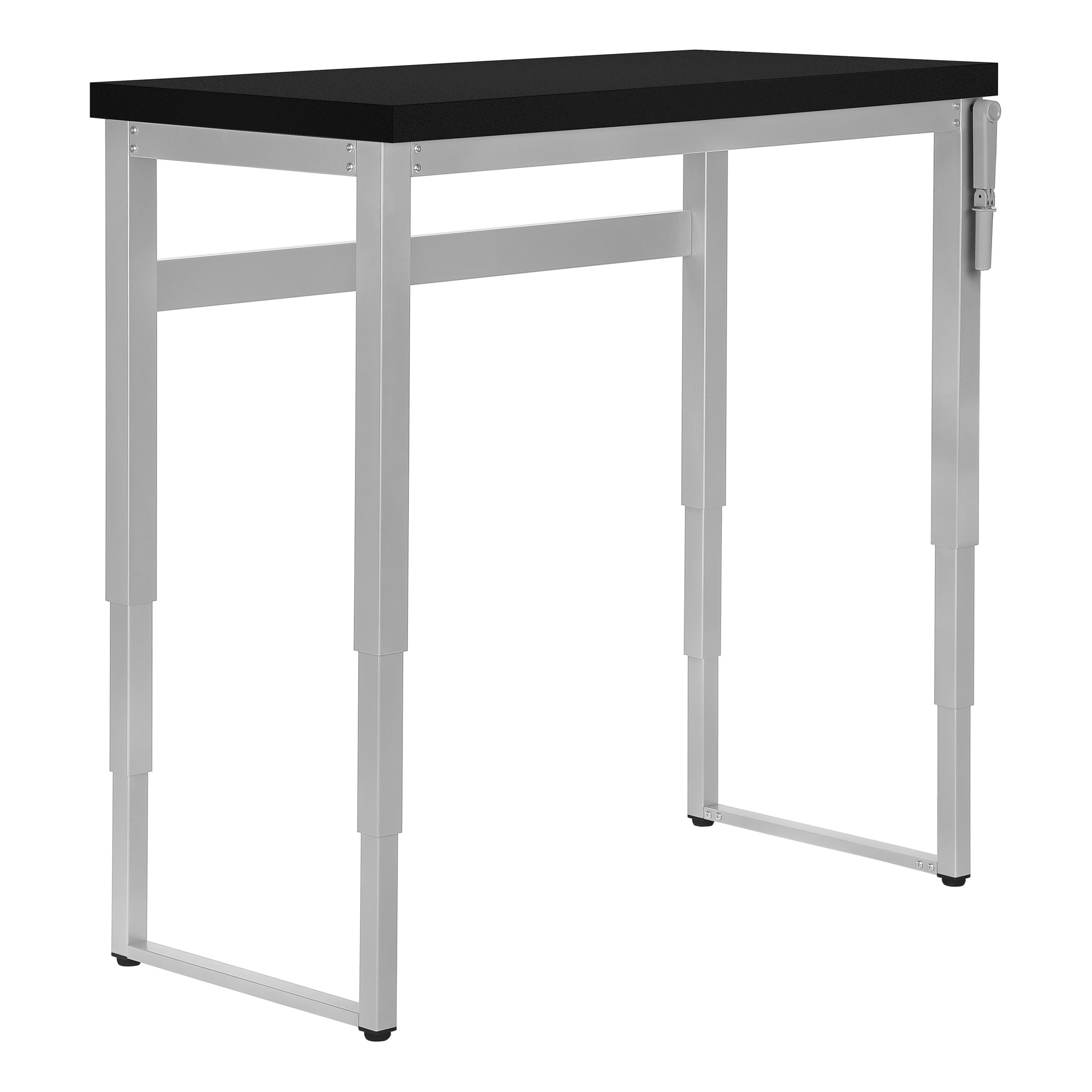 MN-787684    Computer Desk, Home Office, Standing, Adjustable, 48"L, Metal Legs, Laminate, Black, Contemporary, Modern