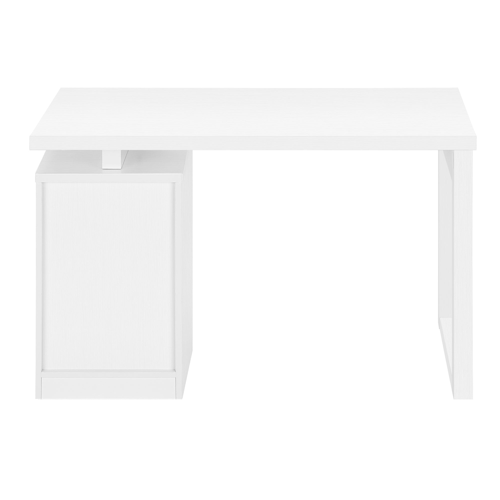 MN-797690    Computer Desk, Home Office, Laptop, Left, Right Set-Up, Storage Drawers, 48"L, Metal, Laminate, White, Contemporary, Modern