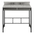 MN-867703    Computer Desk, Home Office, Standing, Storage Shelves, 48"L, Metal Legs, Laminate, Grey, Contemporary, Industrial, Modern