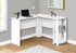 MN-987723    Computer Desk - White L-Shaped Corner / 2 Shelves