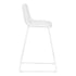 MN-997750    Office Chair - Standing Desk / Metal Frame - Curved Backrest / White Leather-Look / White
