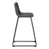 MN-117752    Office Chair - Standing Desk / Metal Frame - Curved Backrest / Grey Leather-Look / Black