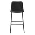 MN-137754    Office Chair - Standing Desk / Metal Frame - Curved Backrest / Black Leather-Look / Black